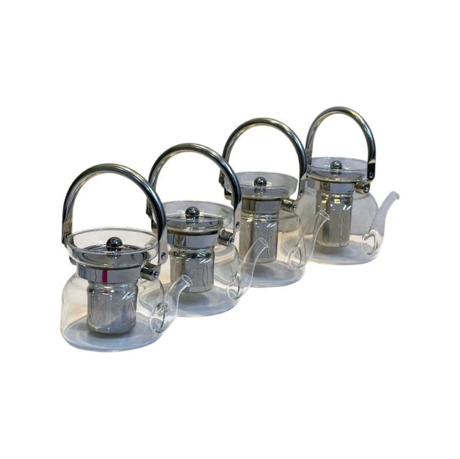 Glass pitcher with stainless steel filter