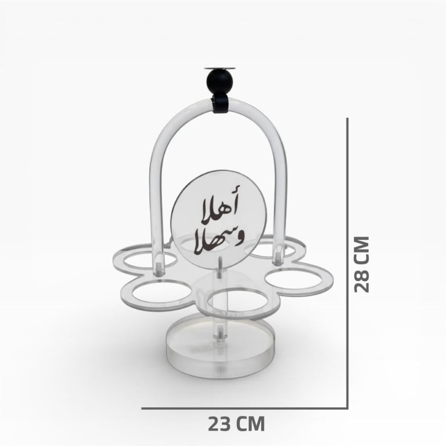 حامل فناجين شفاف