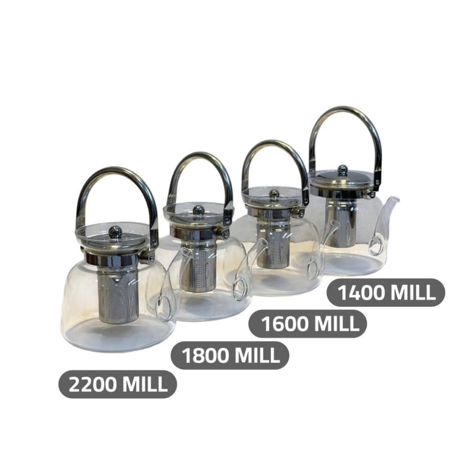 Glass pitcher with stainless steel filter