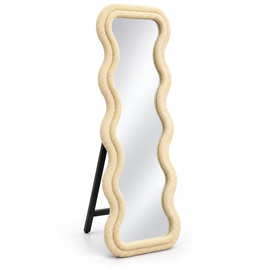 مرآة أرضية متموجة بإطار بوكليه 161 × 60 سم