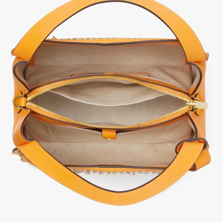 Knott Raffia Tweed Medium Crossbody Tote