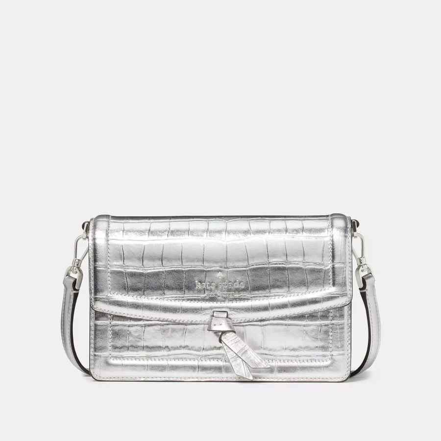 Knott Croc Embossed Mini Flap Crossbody