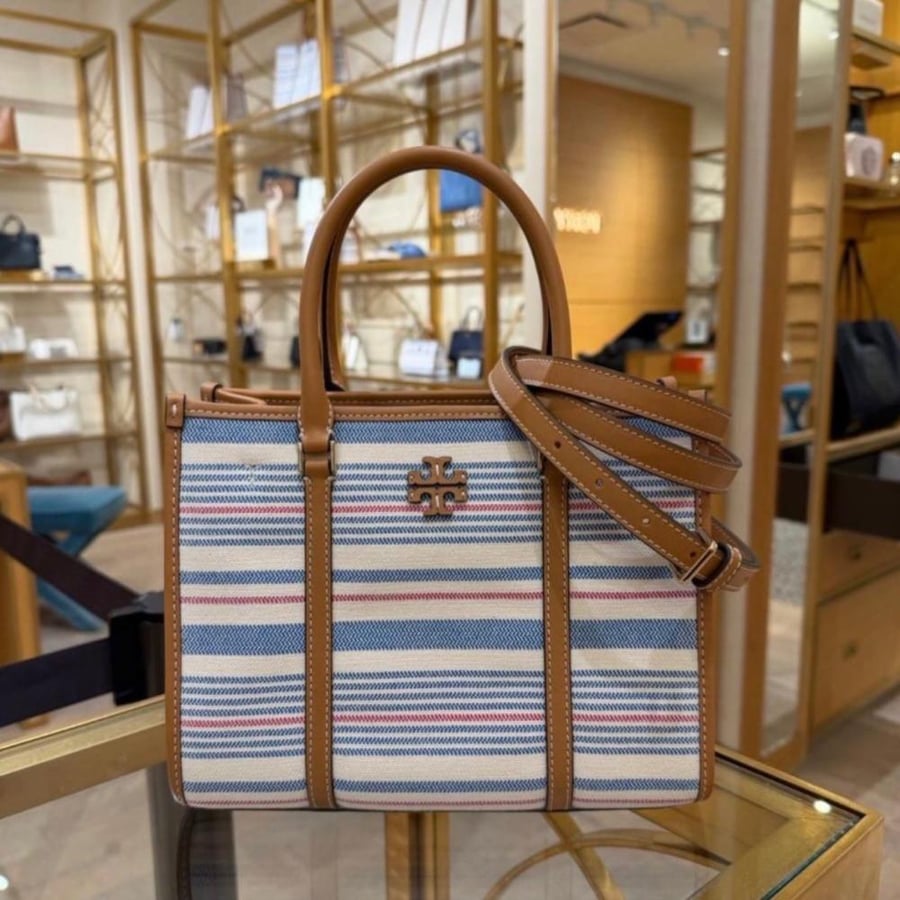 Blake Stripe Canvas Small Tote