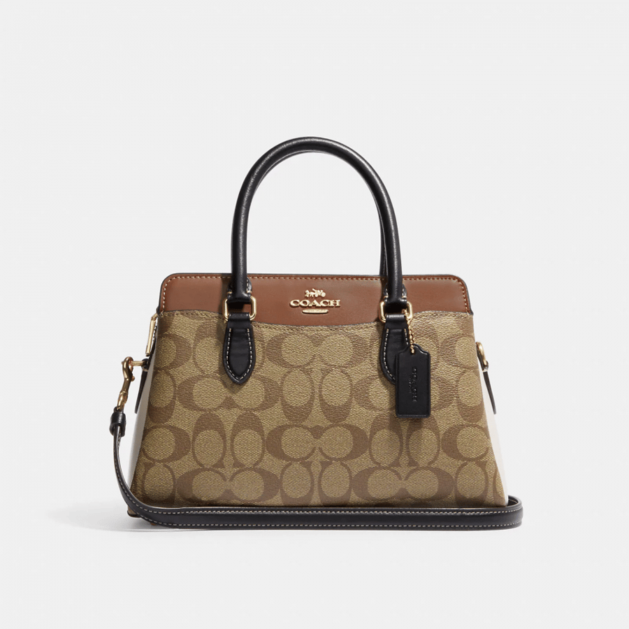 Mini Darcie Carryall In Colorblock Signature Canvas