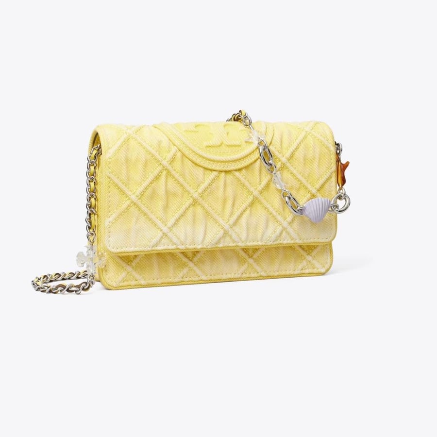 FLEMING DENIM CHARM CHAIN CROSSBODY