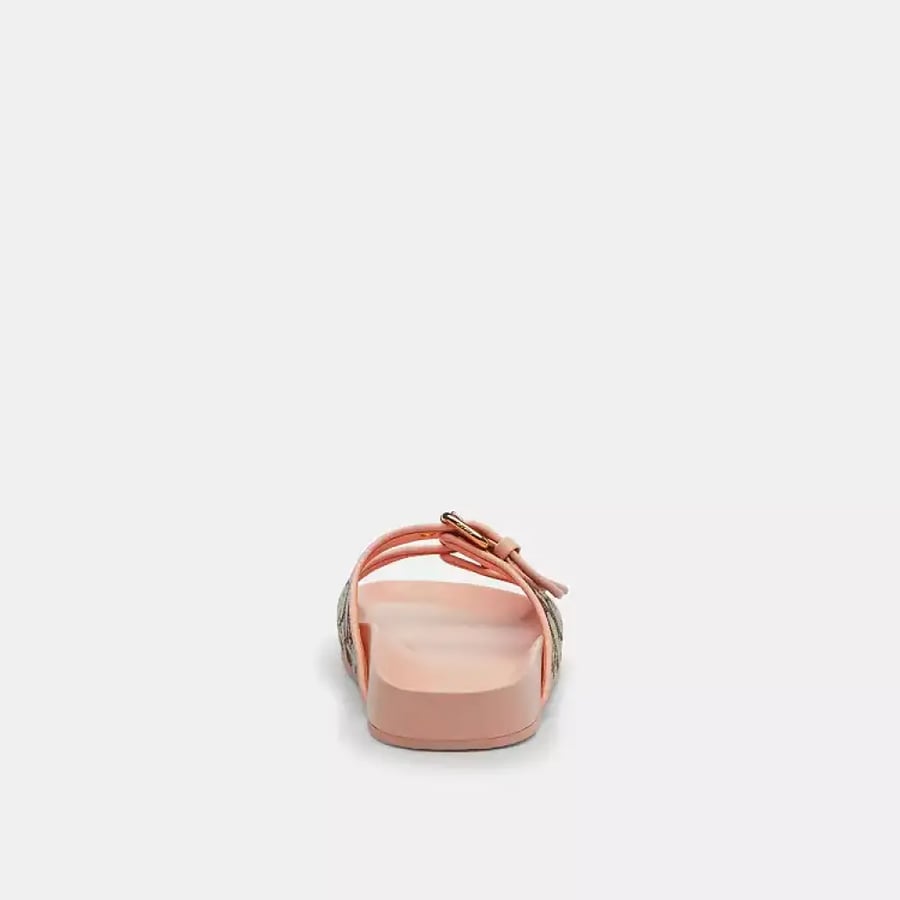 Two Band Buckle Sandal In Signature Jacquard