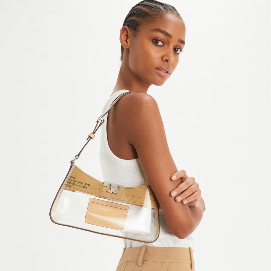 ELEANOR CLEAR SLIM SHOULDER BAG