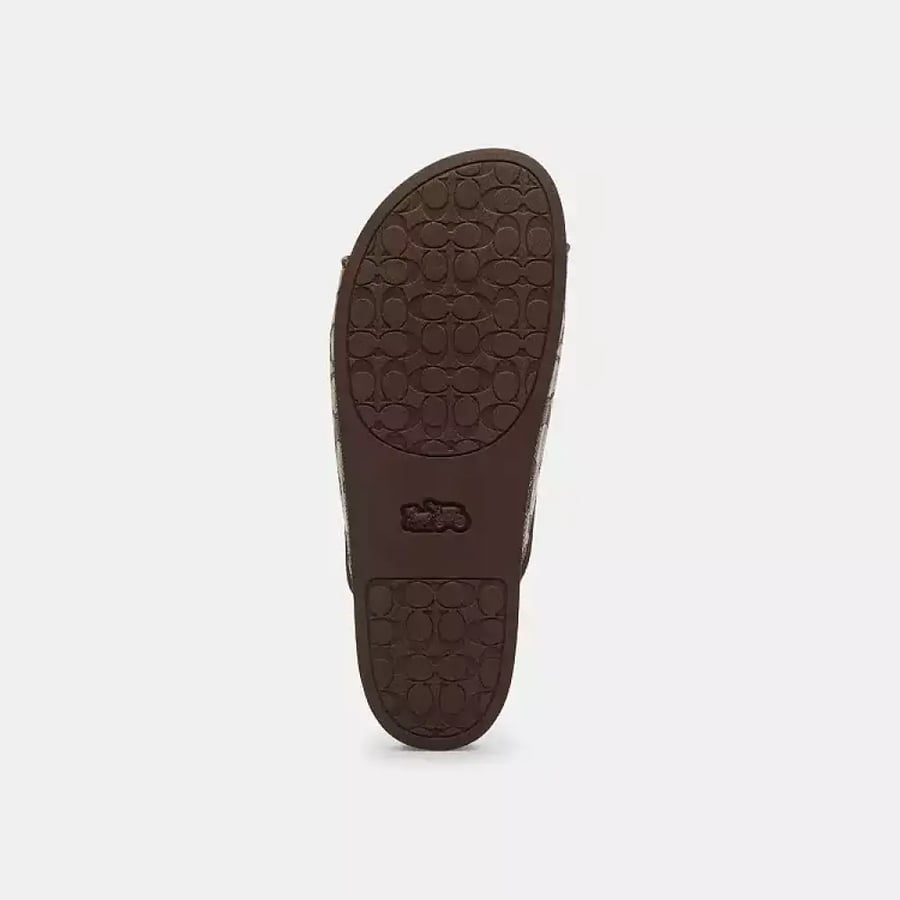 Two Band Buckle Sandal In Signature Jacquard