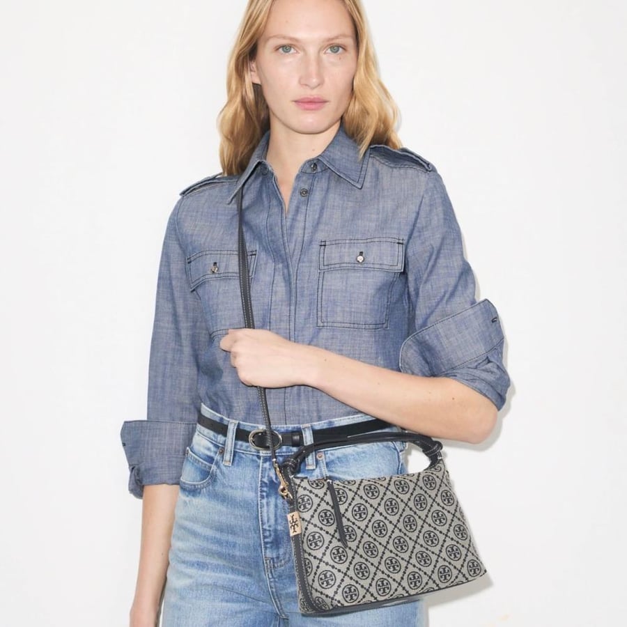 T MONOGRAM MELLOW SHOULDER BAG
