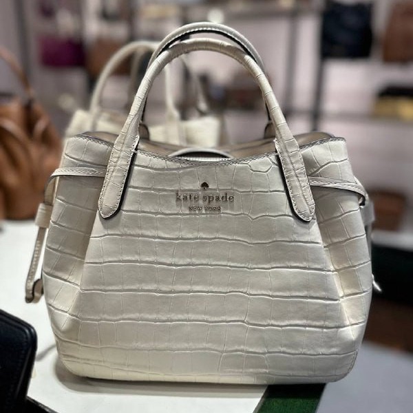 Dumpling Croc Embossed Small Satchel