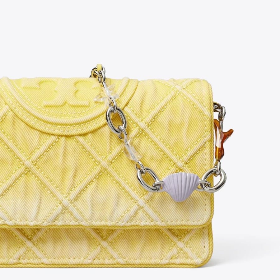 FLEMING DENIM CHARM CHAIN CROSSBODY