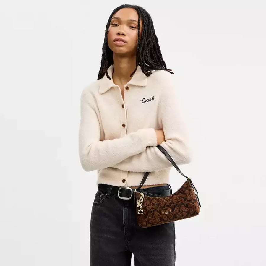 Emeilia Shoulder Bag In Signature Chenille