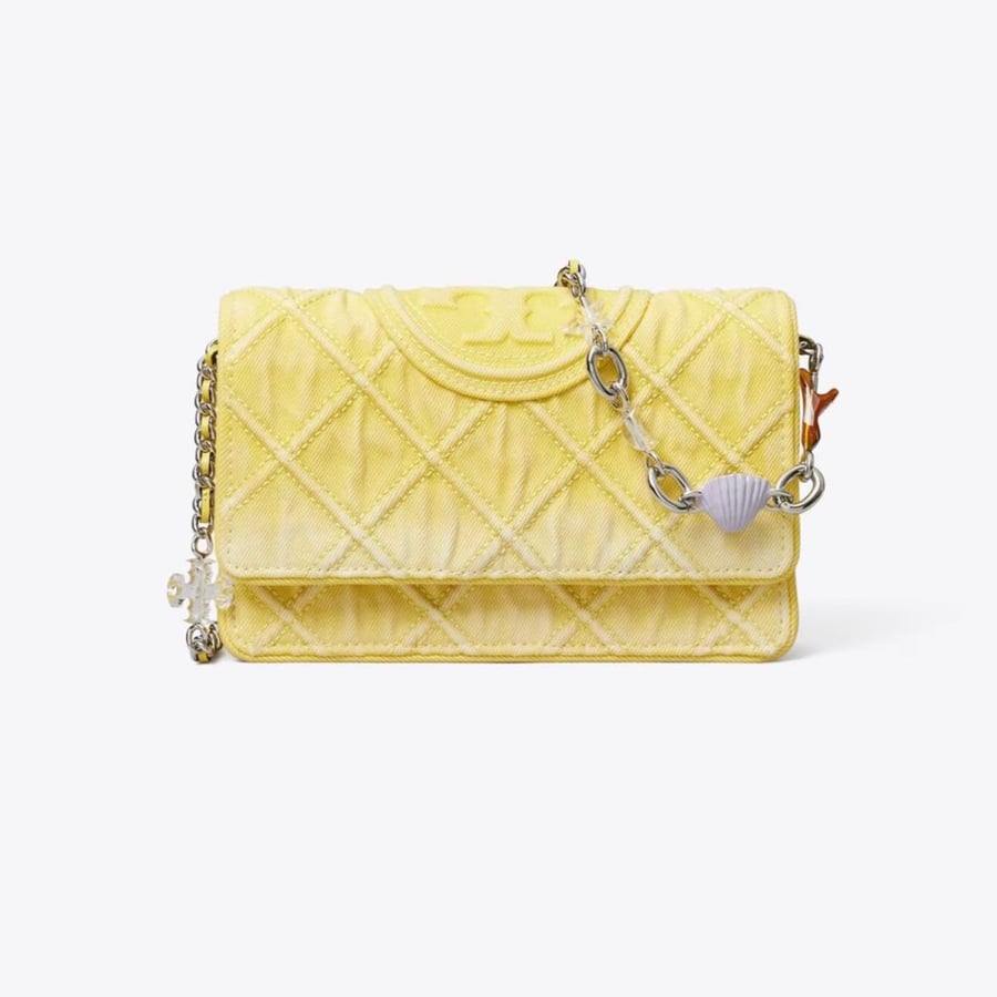 FLEMING DENIM CHARM CHAIN CROSSBODY