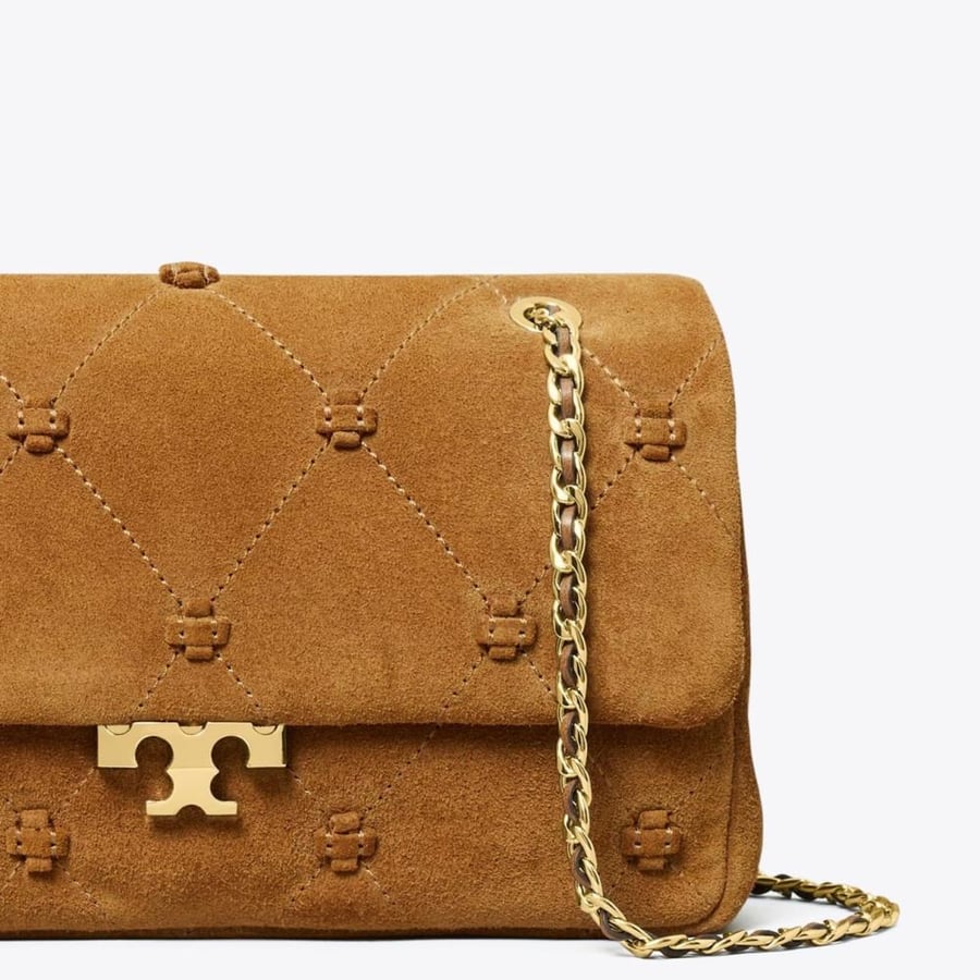SMALL BUNNY KNOT SUEDE SHOULDER BAG