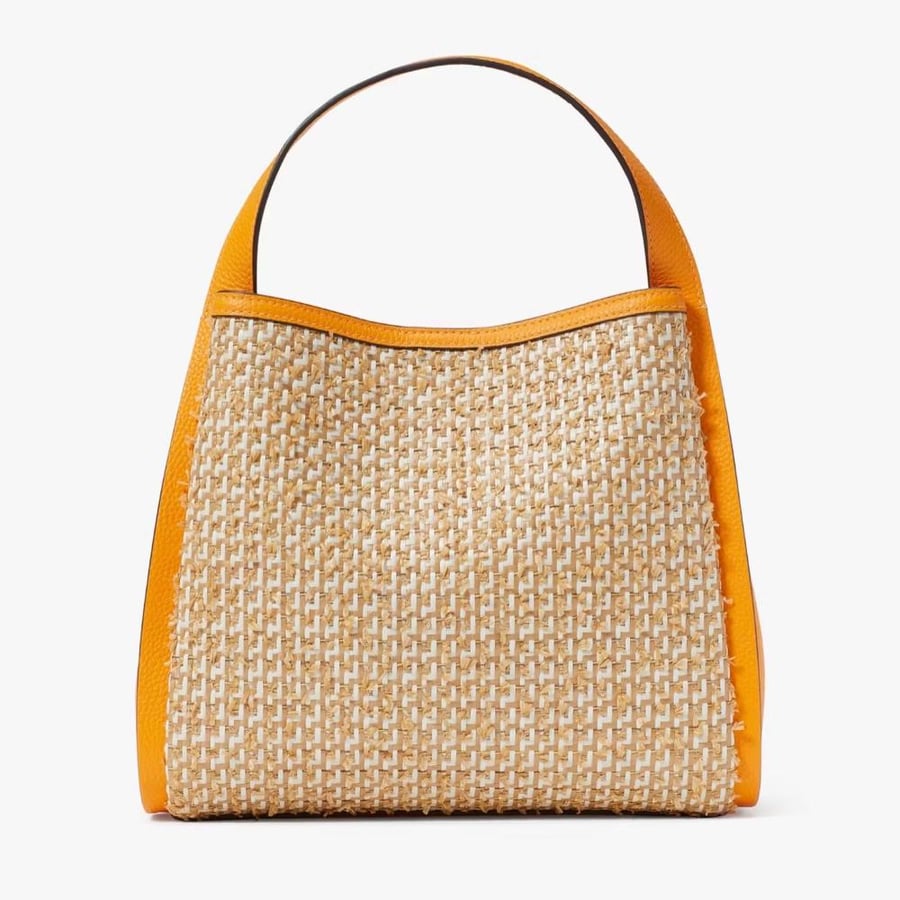 Knott Raffia Tweed Medium Crossbody Tote