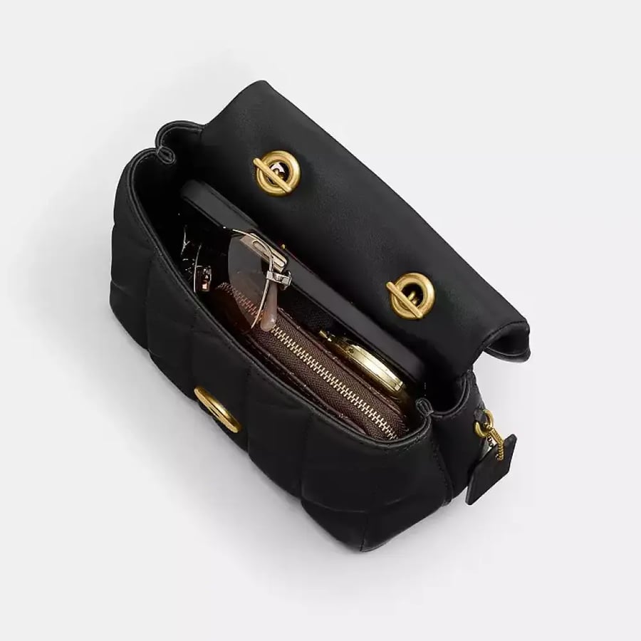 Tabby Top Handle Bag With Quilting