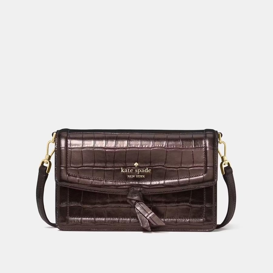 Knott Croc Embossed Mini Flap Crossbody