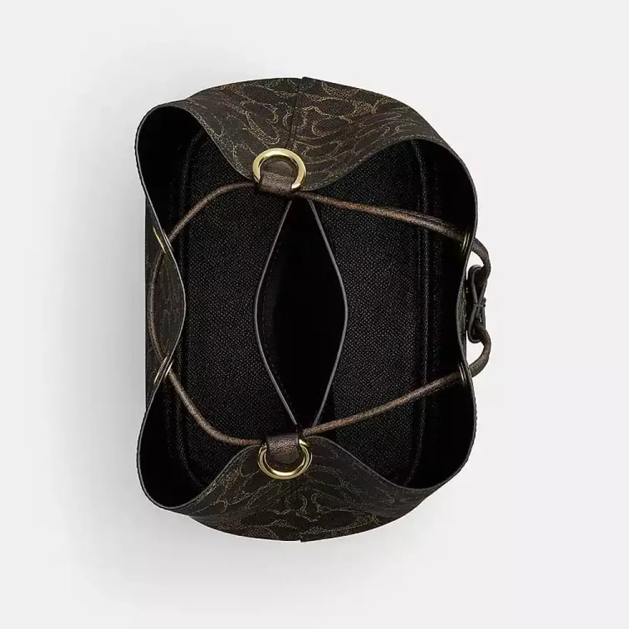 Rowan Bucket Bag In Loved Signature Canvas With Charms
