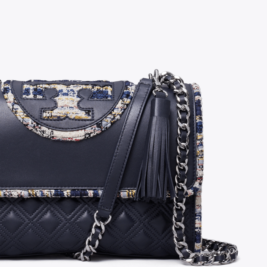 FLEMING TWEED BORDER CONVERTIBLE SHOULDER BAG
