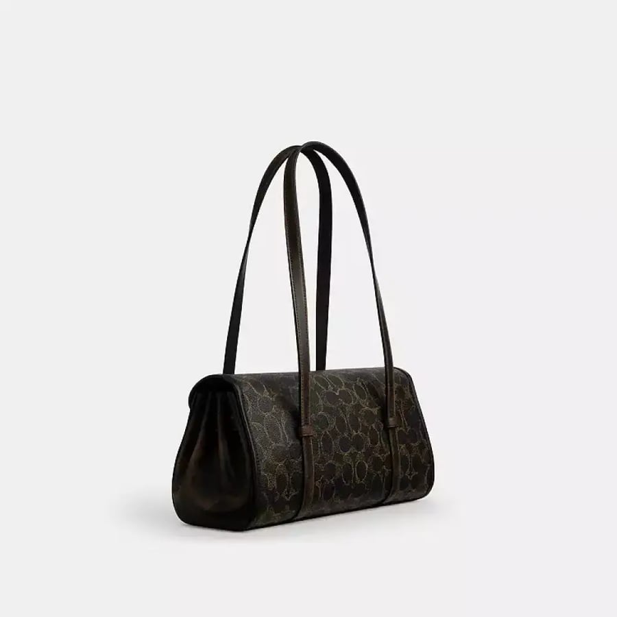 Bridget Flap Shoulder Bag In Loved Signature Canvas With Charms