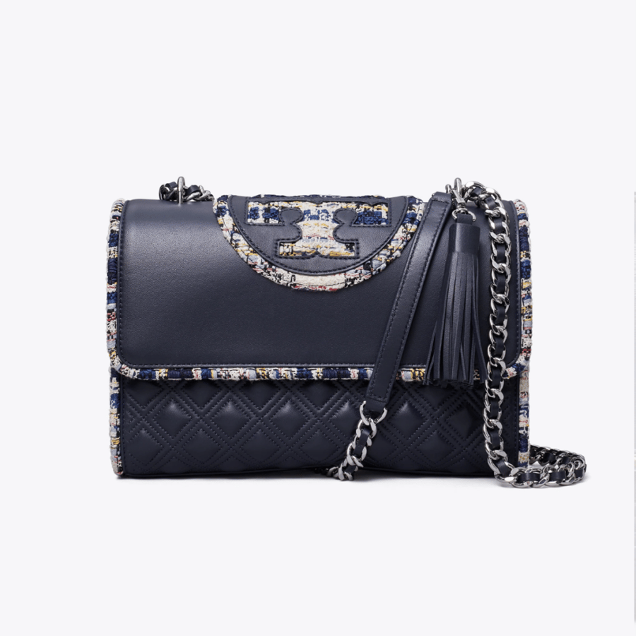 FLEMING TWEED BORDER CONVERTIBLE SHOULDER BAG