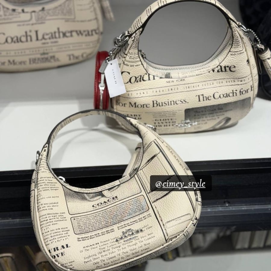 Carmen Mini Crossbody Bag With Newspaper Print