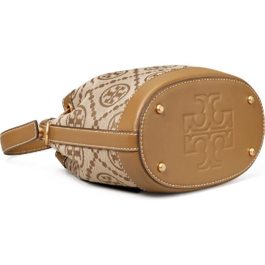 T MONOGRAM BUCKET BAG Hazelnut