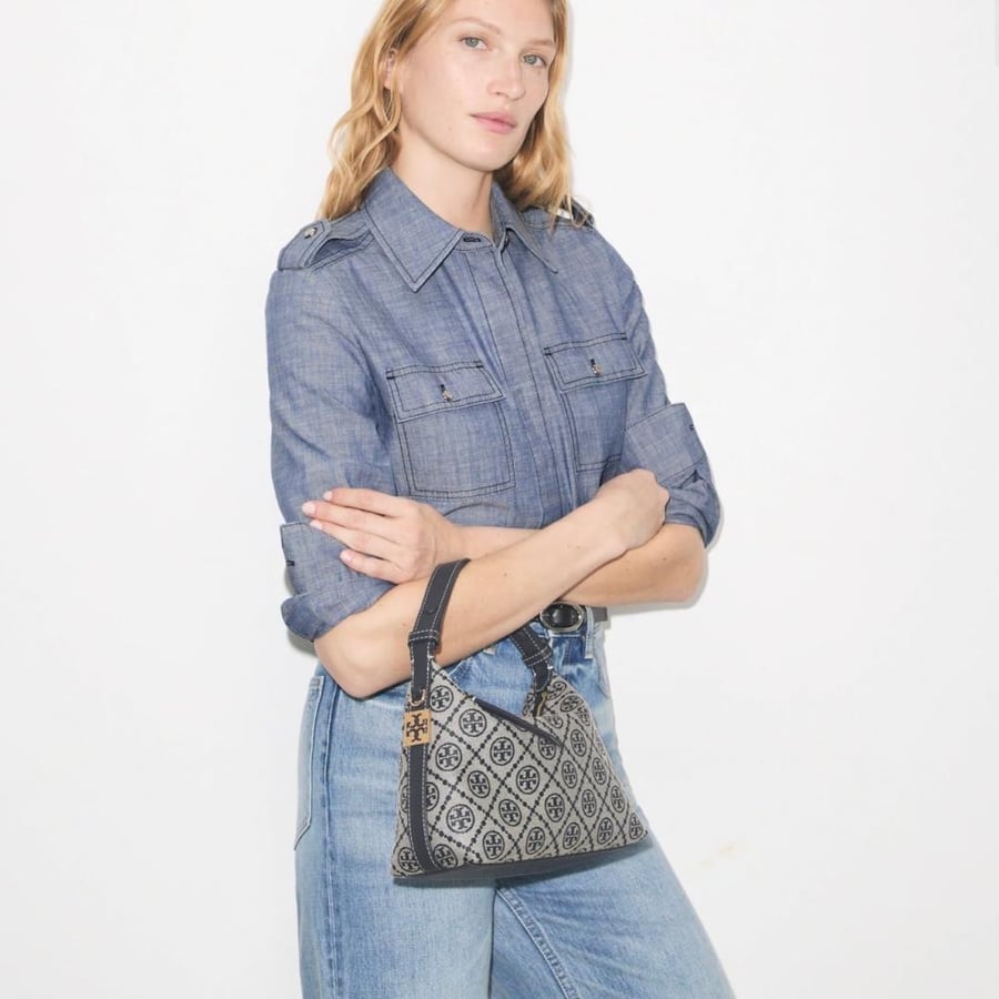 T MONOGRAM MELLOW SHOULDER BAG