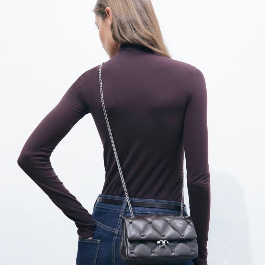 SMALL BUNNY KNOT SUEDE SHOULDER BAG