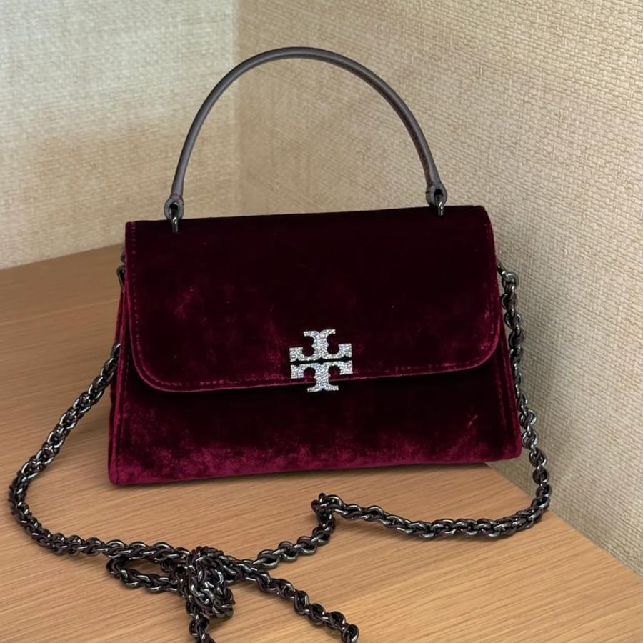 Britten Velvet Pave Top Handle