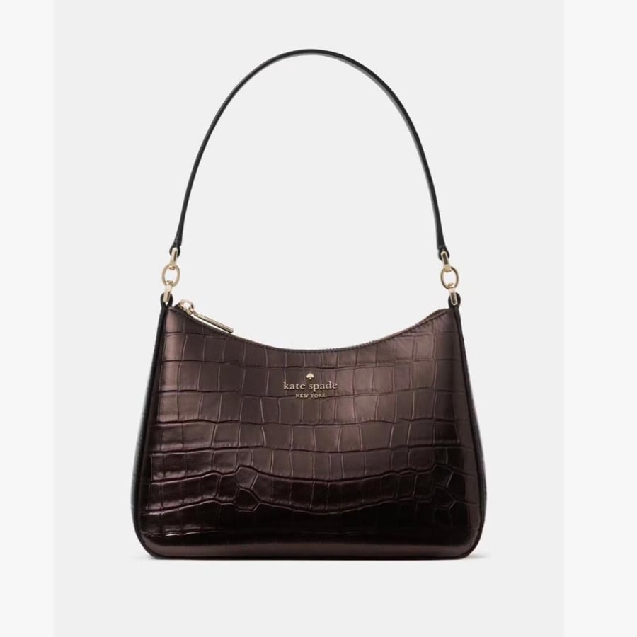 Margot Metallic Croc Embossed Convertible Shoulder Bag