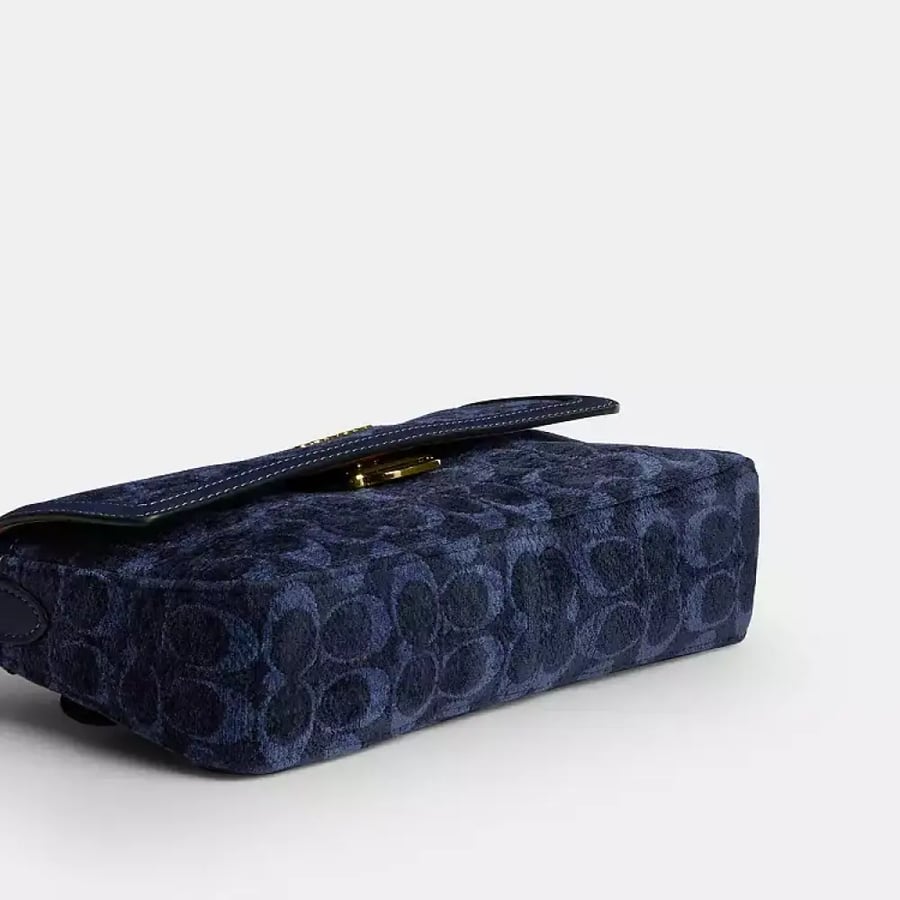 Etta Small Flap Shoulder Bag In Signature Chenille