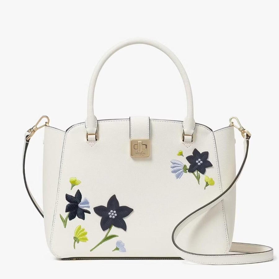 Phoebe Floral Applique Satchel