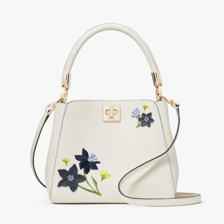 Phoebe Floral Applique Top Handle Satchel