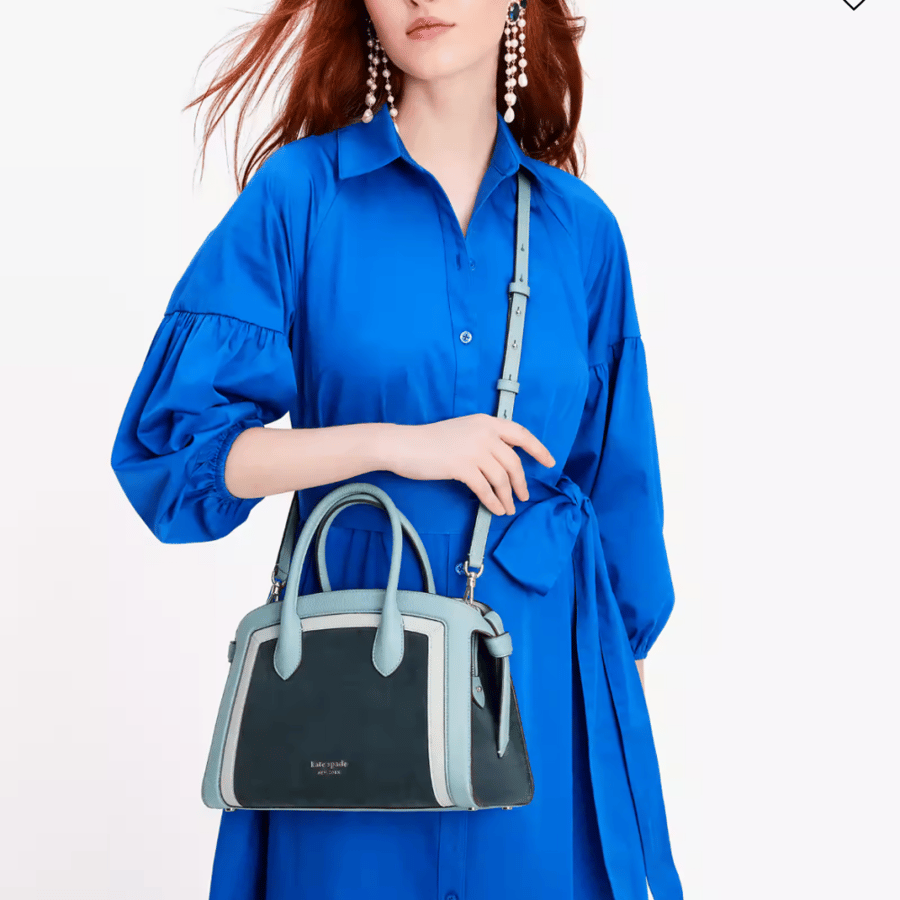Knott Colorblocked Leather & Suede Medium Zip-top Satchel