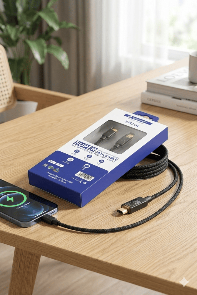 كيبل شحن ونقل بيانات SonicJeem SJ120A فابريك – شحن سريع