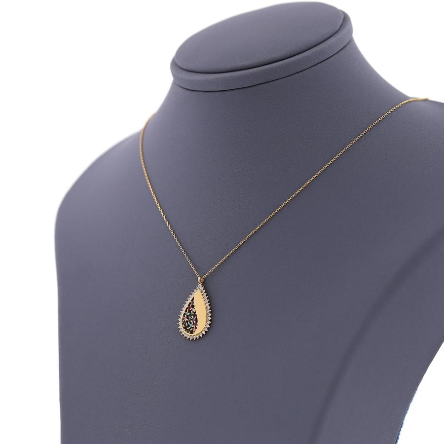 Gold necklace 18 karat diamond design