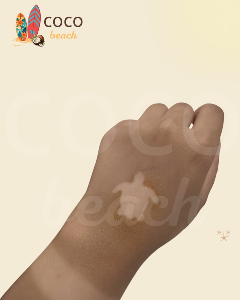 استكر تان مخصص شكل سلحفاة لتصميم تاتو طبيعي وجذاب - كوكو بيتش