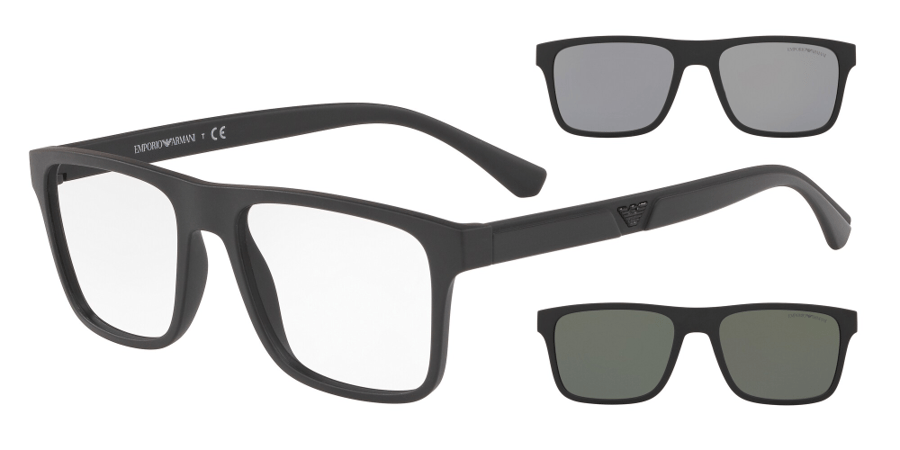 نظارة امبوريو ارماني للرجال بلاستيك كليب اون موديل O;EMPORIO ARMANI;4115, 52, 5801 1W