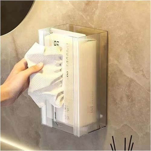 حامل مناديل اكريلك بتصميم أنيق لتحسين ديكورات الحمام وأماكن الاستقبال