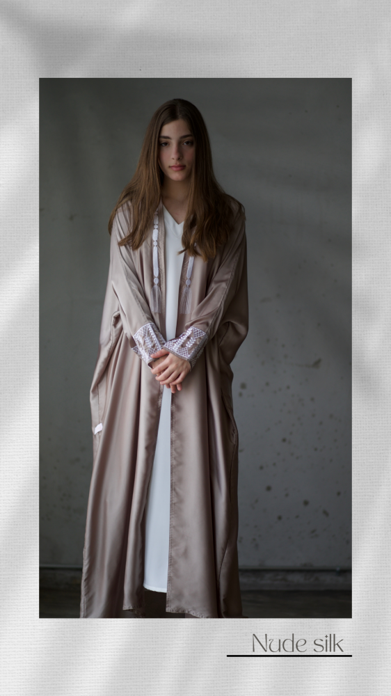 Beige silk