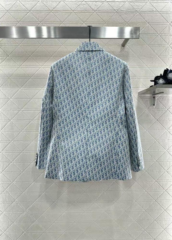 Dior Light Blue Monogram Blazer