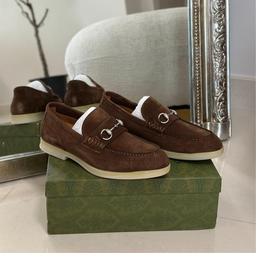 Gucci Horsebit Suede Loafers