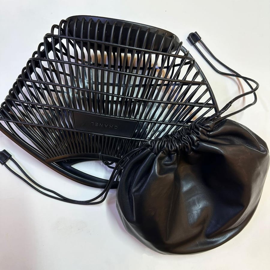 Chanel Black Acrylic Basket Bag