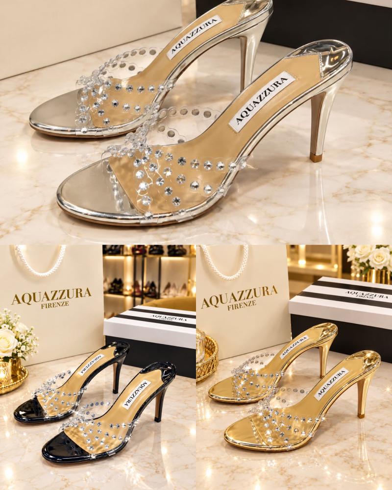 Aquazzura Crystal Clear Plexi Mule 7cm