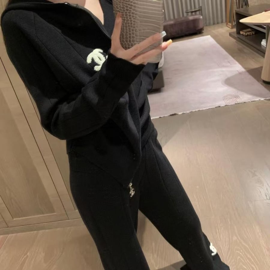 Chanel Black Knit Set