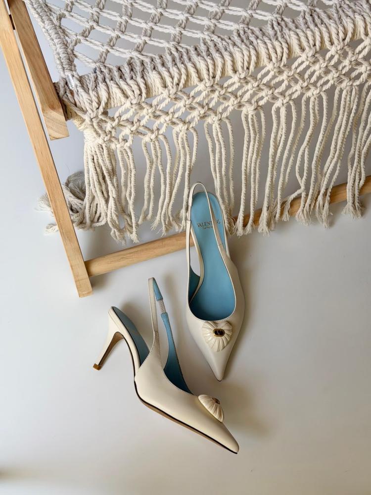 Valentino Shell Heart Slingback Pump