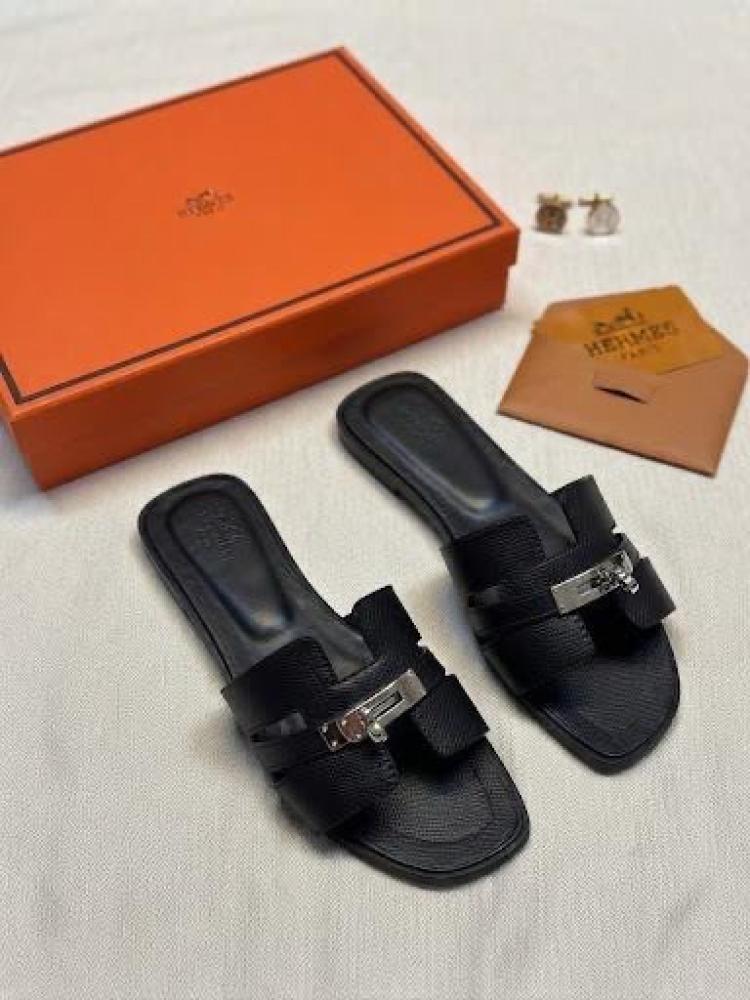 Hermes Constance Flat Slide Sandal