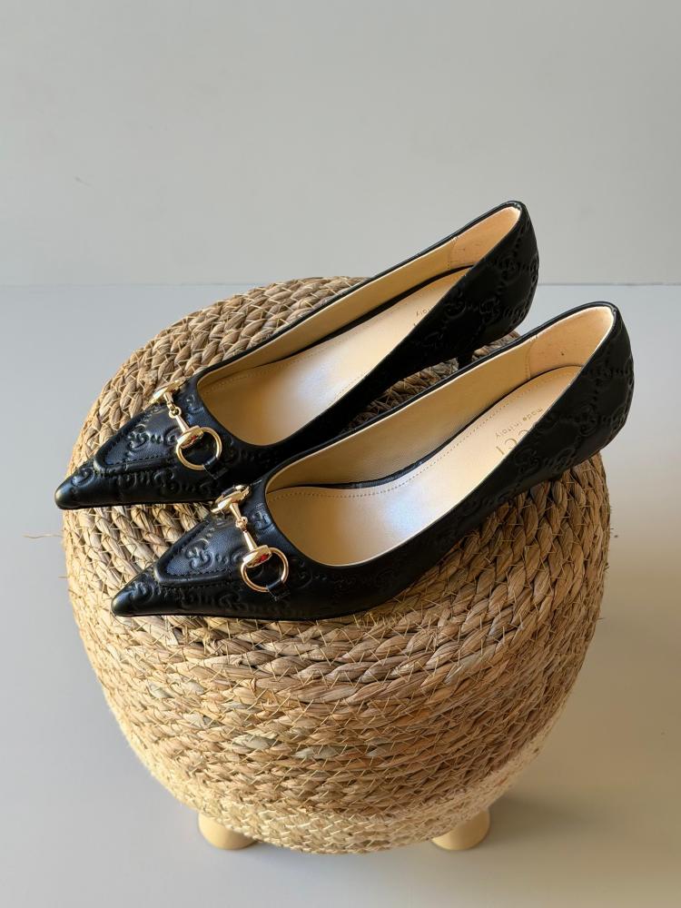 Gucci Horsebit Mid Heel Pumps