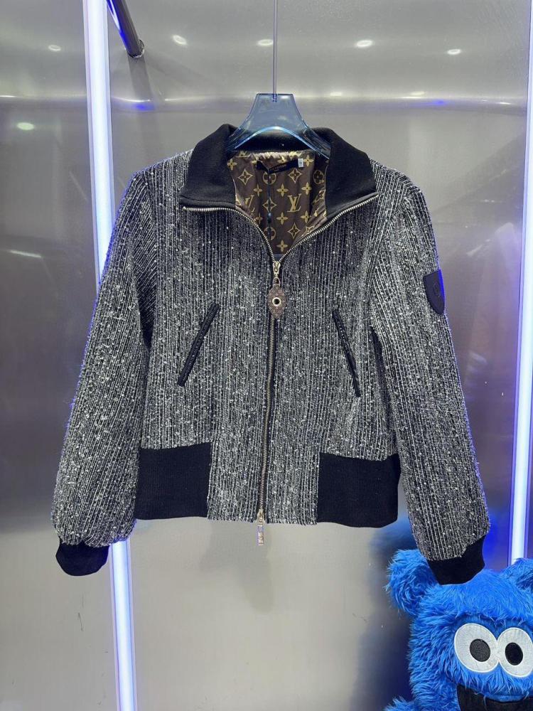 Louis Vuitton Grey Tweed Jacket